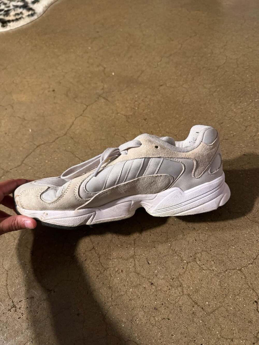 Adidas Yung-1 Size 9 Grey White BD7659 Chunky Sneakers
